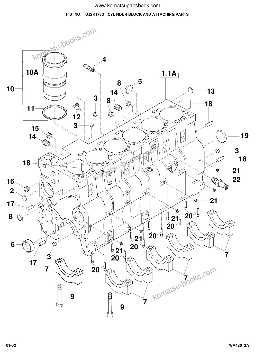 Komatsu wa420-3 active s/n wa420h30297 - up Parts catalog cover Page 8
