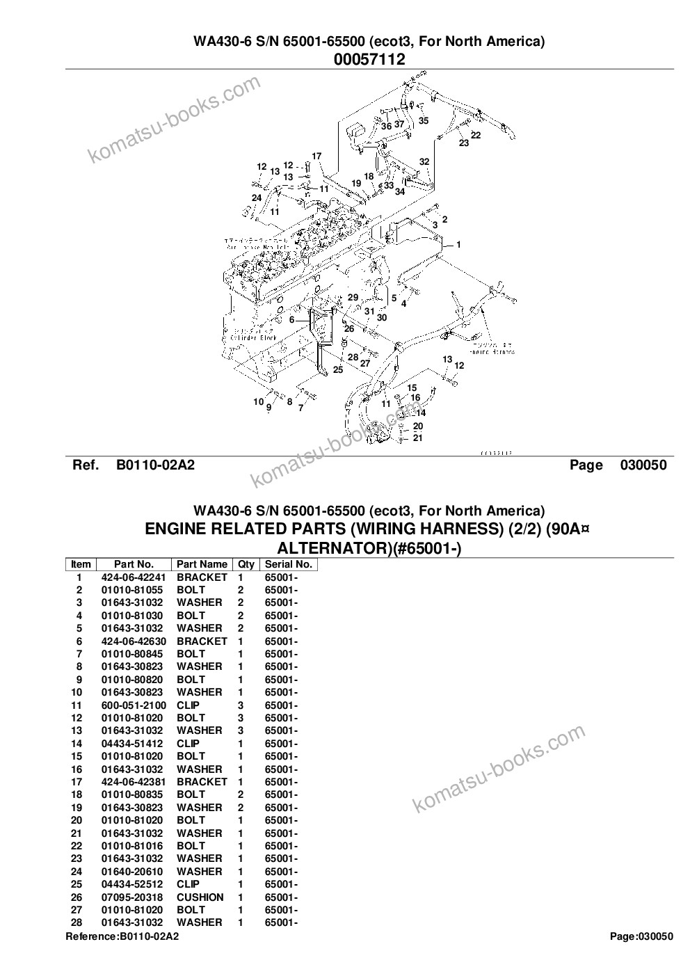 Komatsu wa430-6 s/n 65001-65500 ecot3, for north america Parts catalog cover Page 10 Komatsu wa430-6 s/n 65001-65500 ecot3, for north america Parts catalog cover Page 10