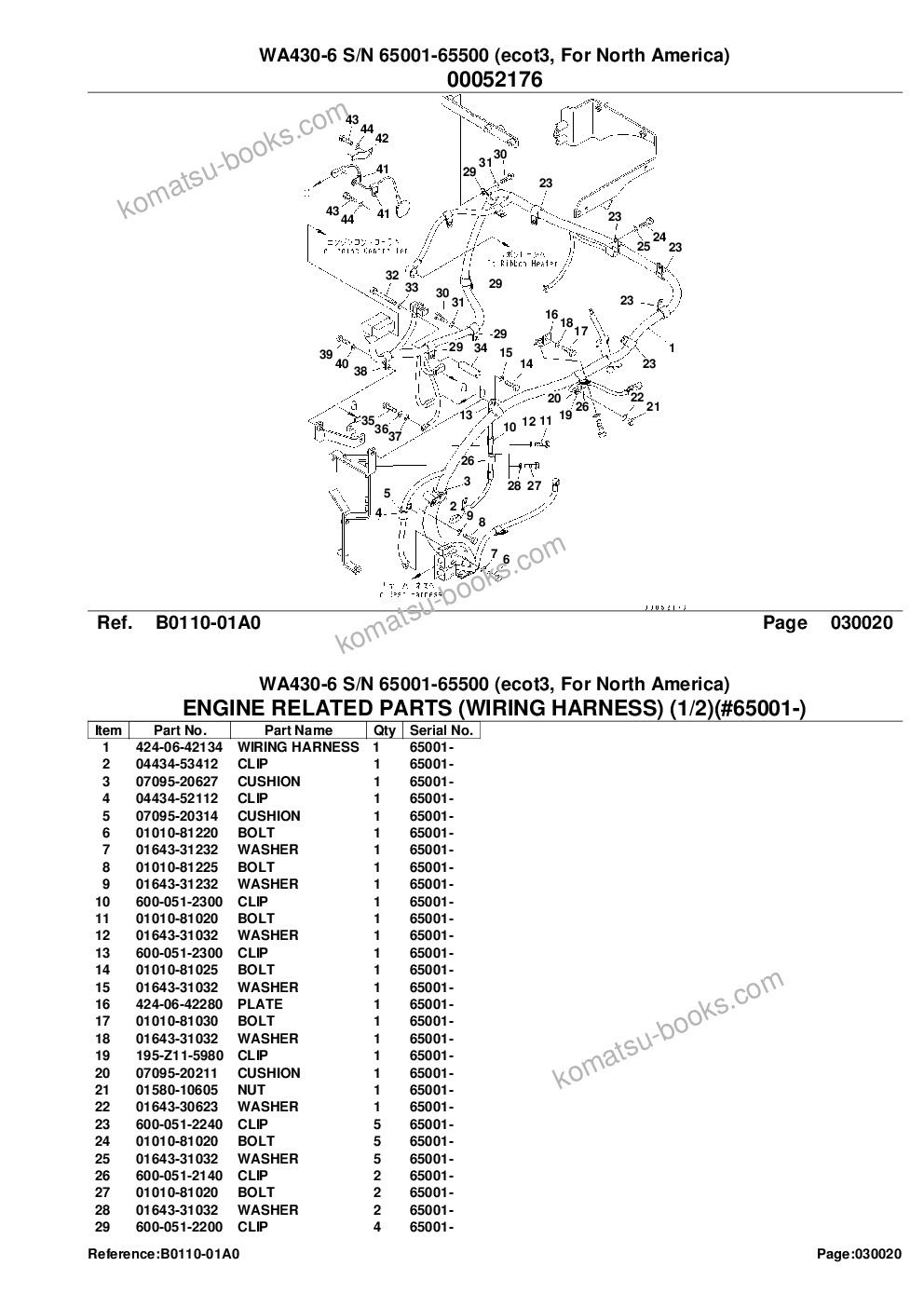 Komatsu wa430-6 s/n 65001-65500 ecot3, for north america Parts catalog cover Page 4 Komatsu wa430-6 s/n 65001-65500 ecot3, for north america Parts catalog cover Page 4