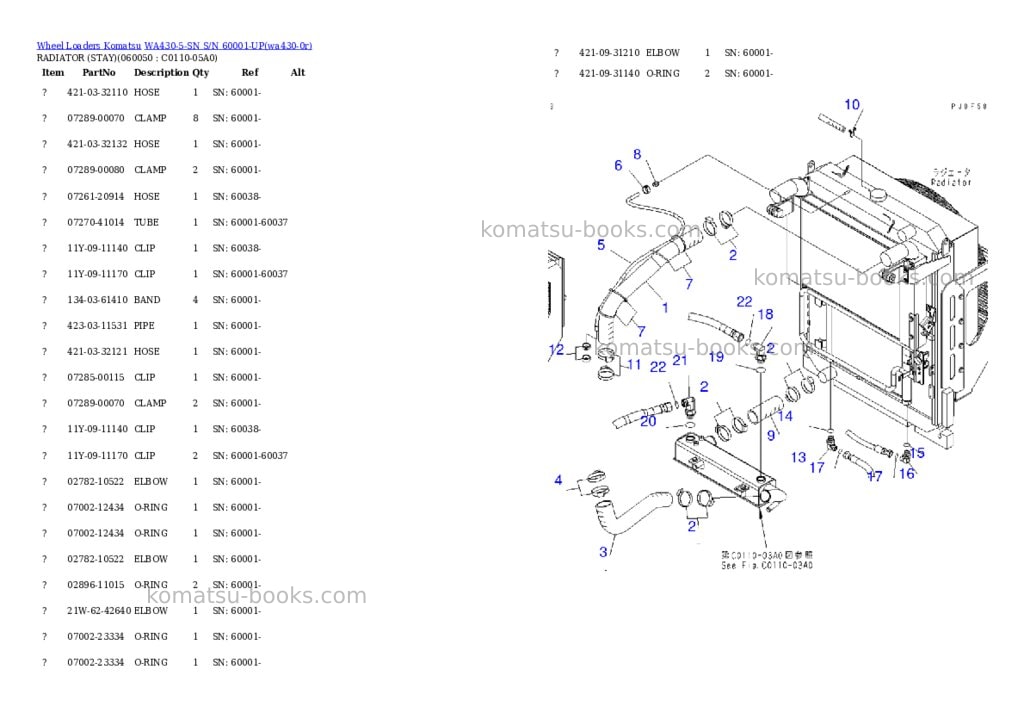Komatsu wa430-5-sn s/n 60001-up Parts catalog cover Page 8 Komatsu wa430-5-sn s/n 60001-up Parts catalog cover Page 8