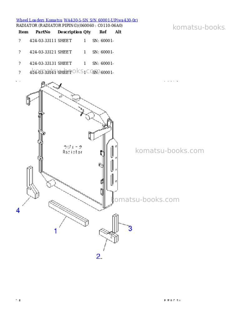 Komatsu wa430-5-sn s/n 60001-up Parts catalog cover Page 9 Komatsu wa430-5-sn s/n 60001-up Parts catalog cover Page 9