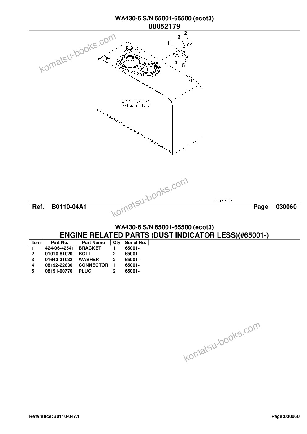 Komatsu wa430-6 s/n 65001-65500 ecot3 Ersatzteilkatalog Titelseite Seite 10