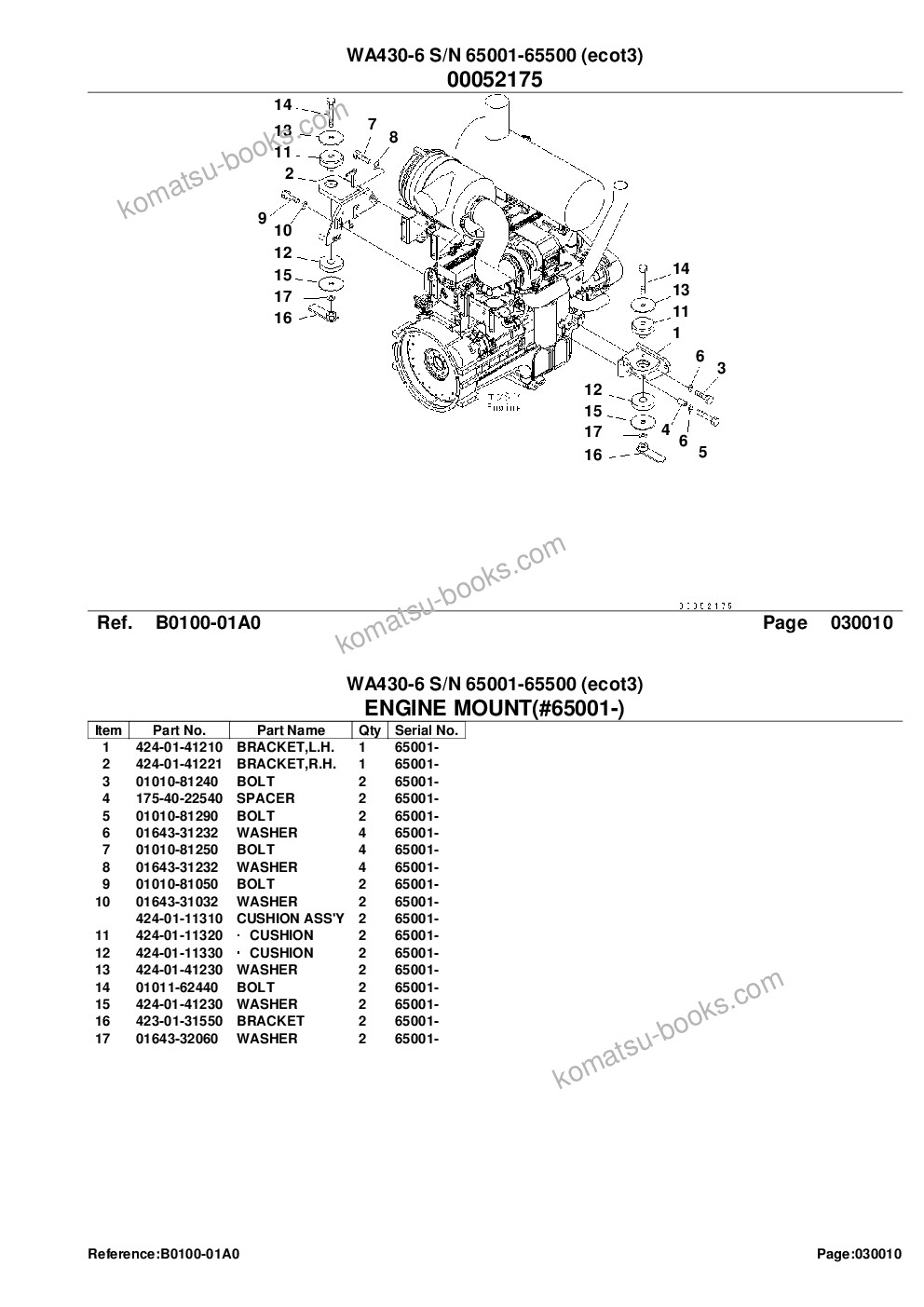 Komatsu wa430-6 s/n 65001-65500 ecot3 Ersatzteilkatalog Titelseite Seite 3