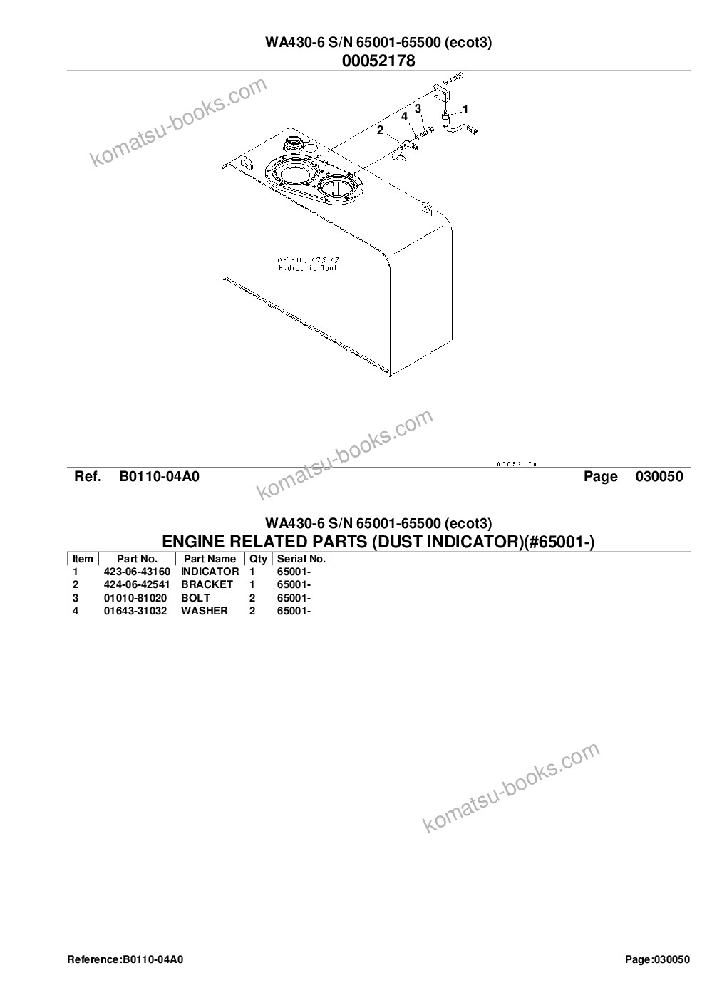 Komatsu wa430-6 s/n 65001-65500 ecot3 Ersatzteilkatalog Titelseite Seite 9