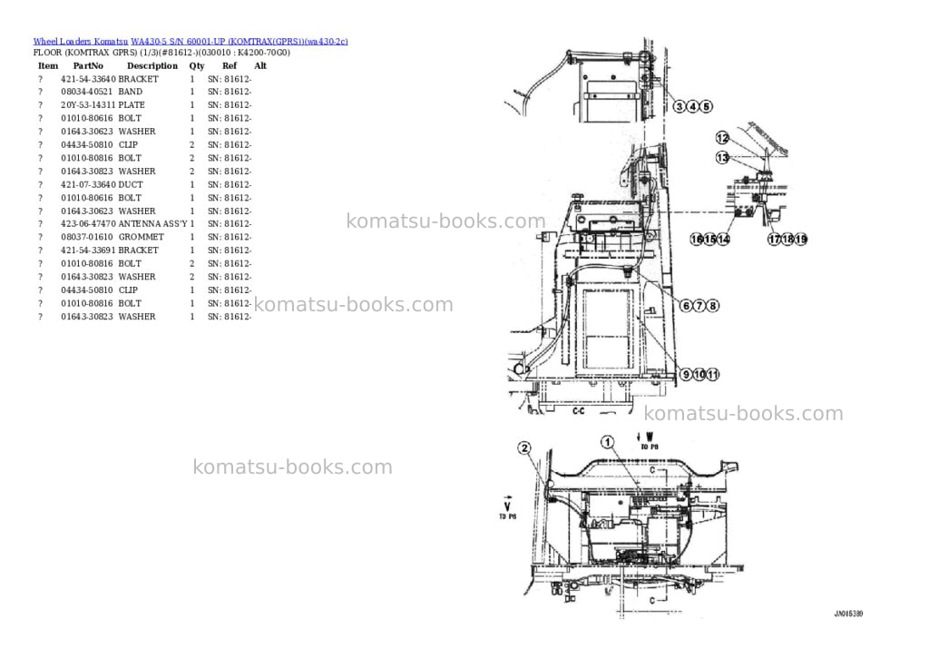 Komatsu WA430-5 S/N 60001-UP (KOMTRAX(GPRS)) Parts catalog cover Komatsu WA430-5 S/N 60001-UP (KOMTRAX(GPRS)) Parts catalog cover