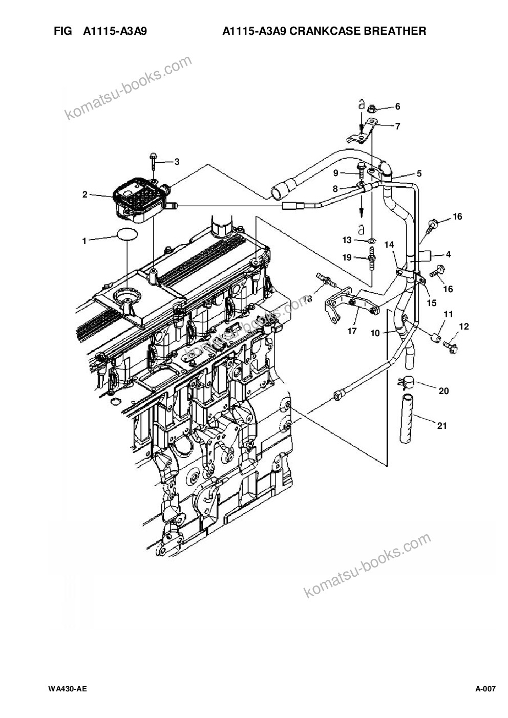 Komatsu wa430-6 s/n a41001-up Parts catalog cover Page 10