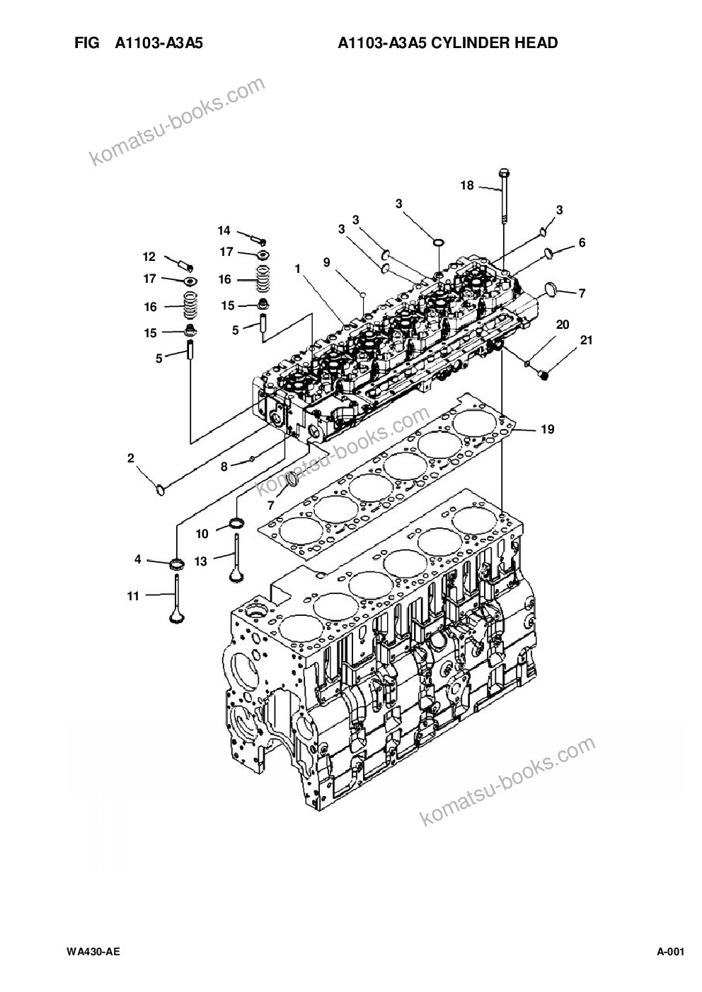 Komatsu wa430-6 s/n a41001-up Parts catalog cover Page 4