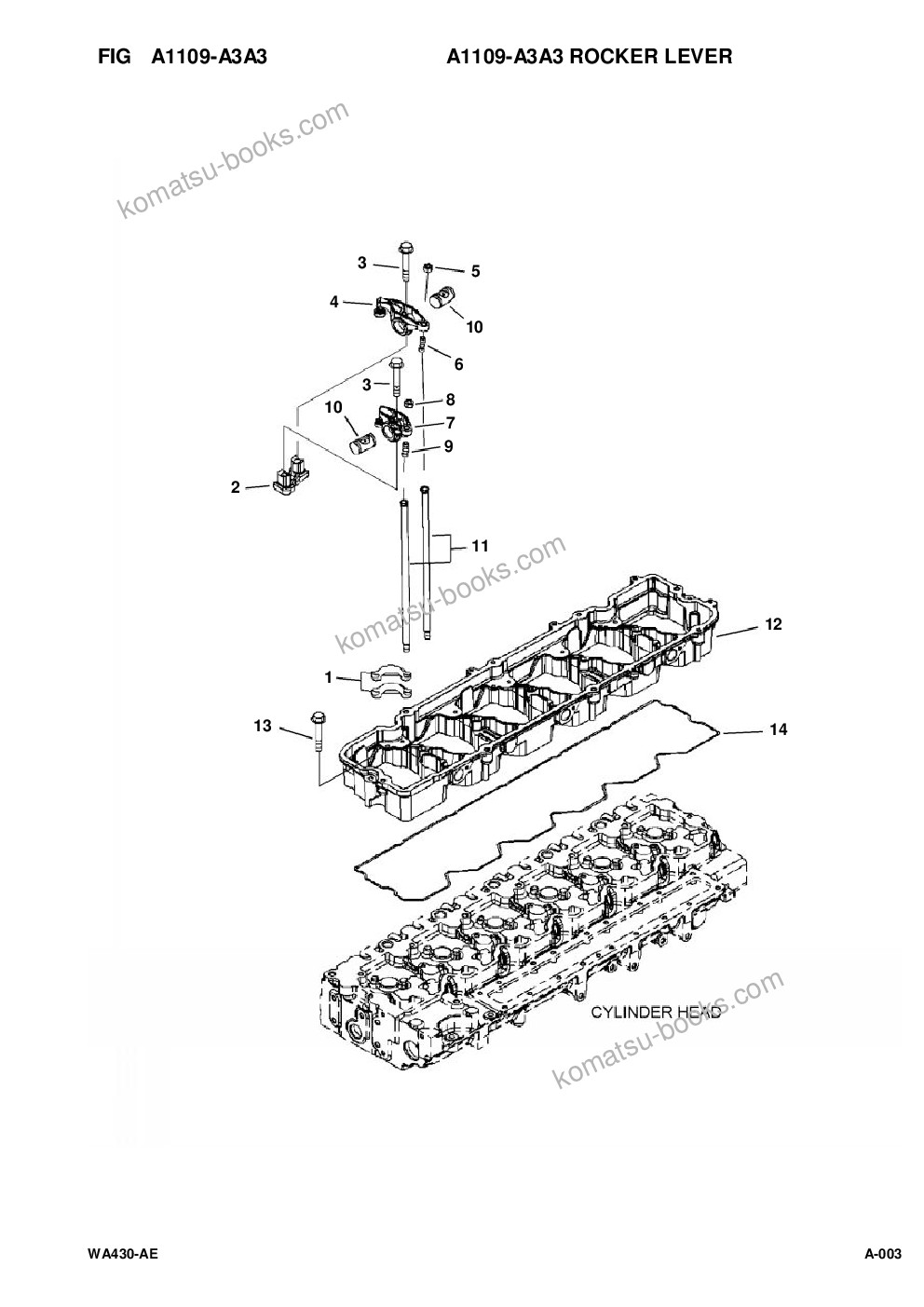 Komatsu wa430-6 s/n a41001-up Parts catalog cover Page 6