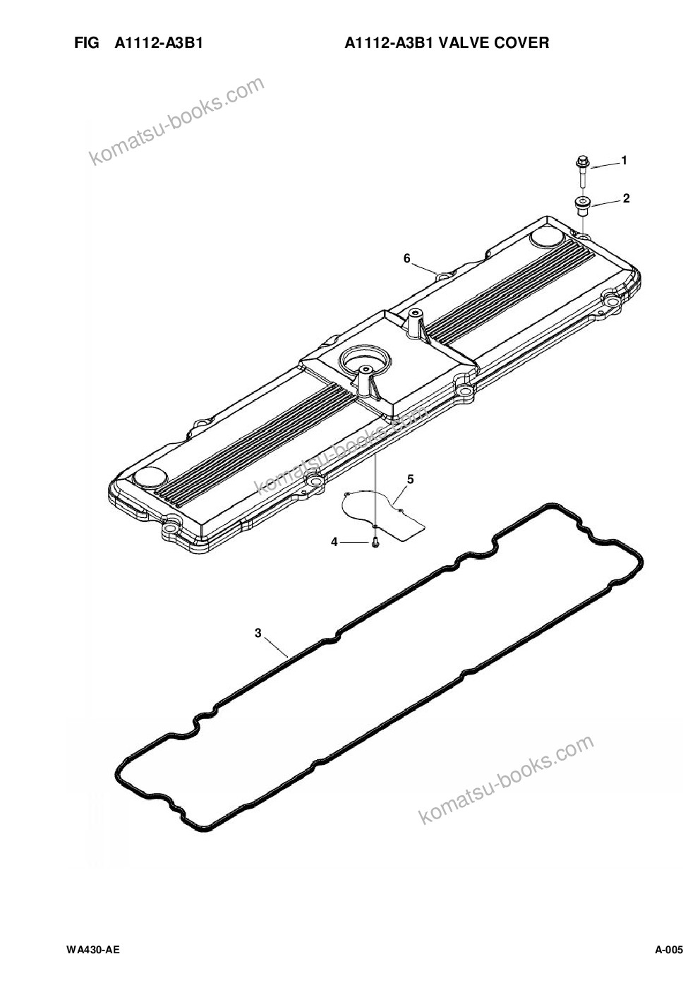 Komatsu wa430-6 s/n a41001-up Parts catalog cover Page 8