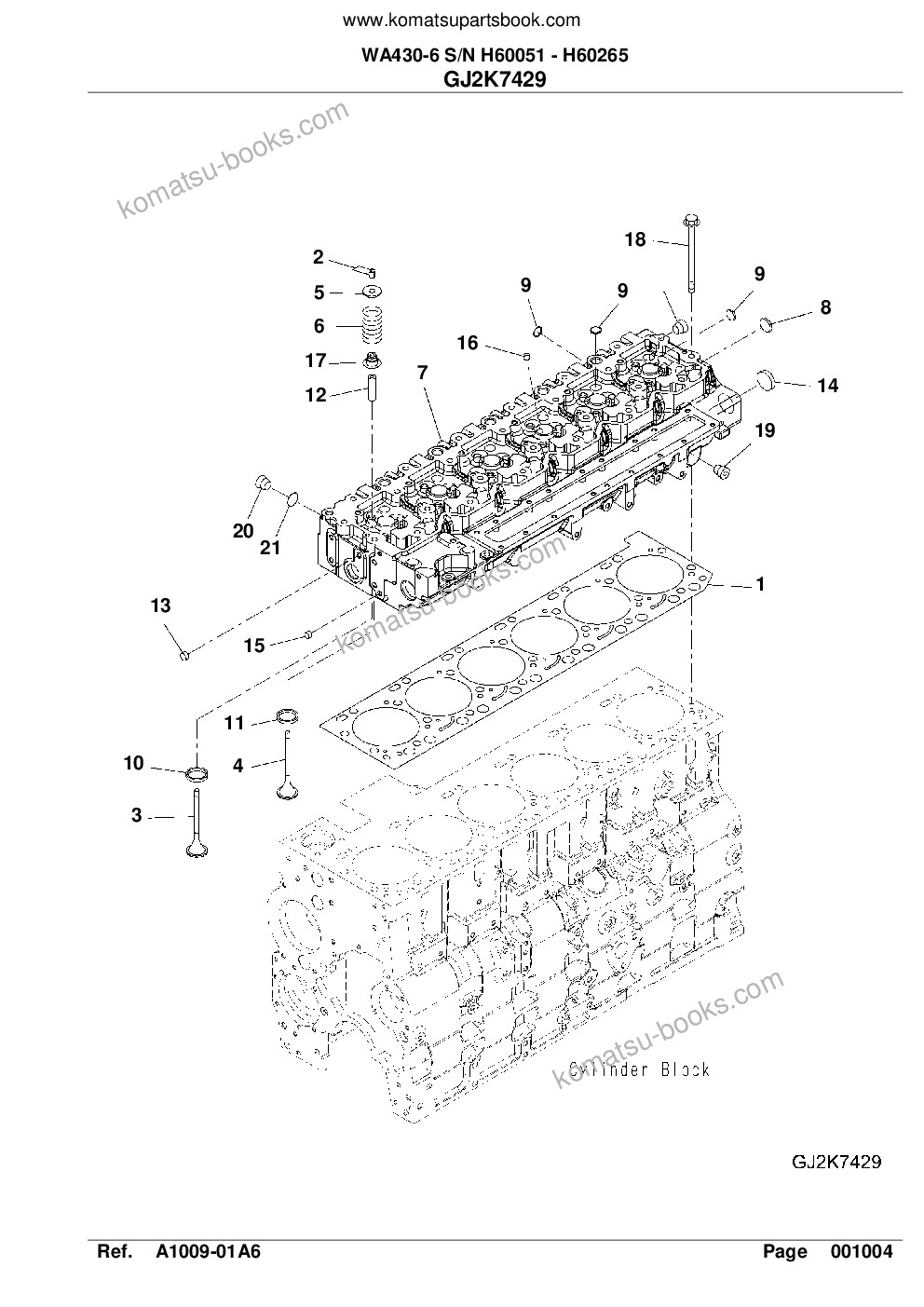 Komatsu wa430-6 s/n h60051 - h60265 Parts catalog cover Page 10