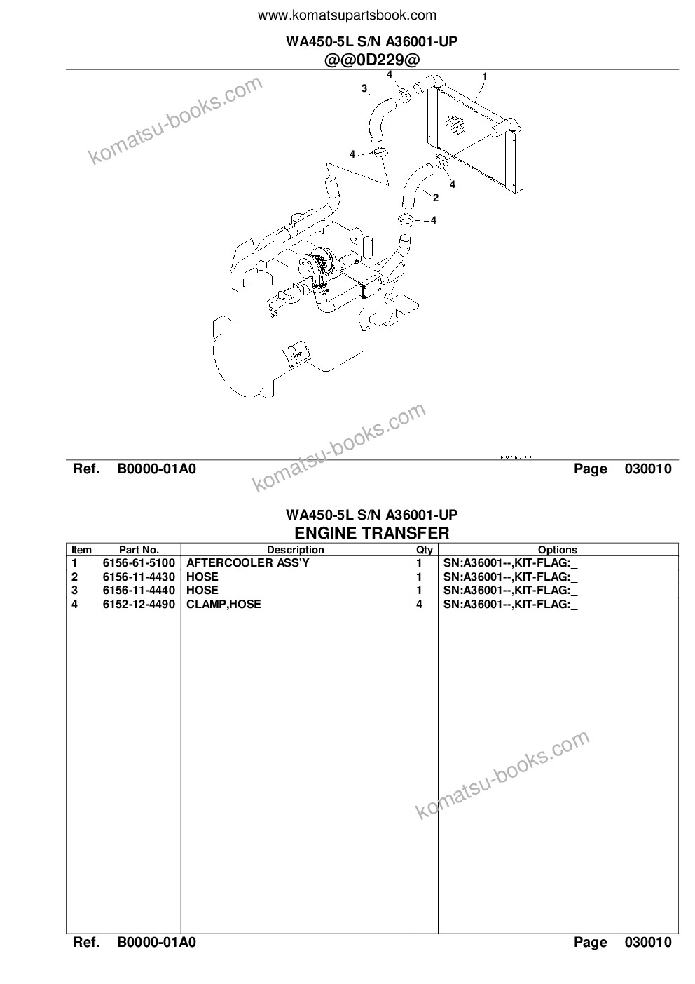 Komatsu wa450-5l s/n a36001-up Parts catalog cover Page 3