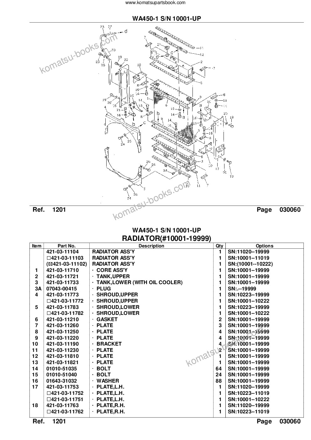 Komatsu wa450-1 s/n 10001-up Parts catalog cover Page 10