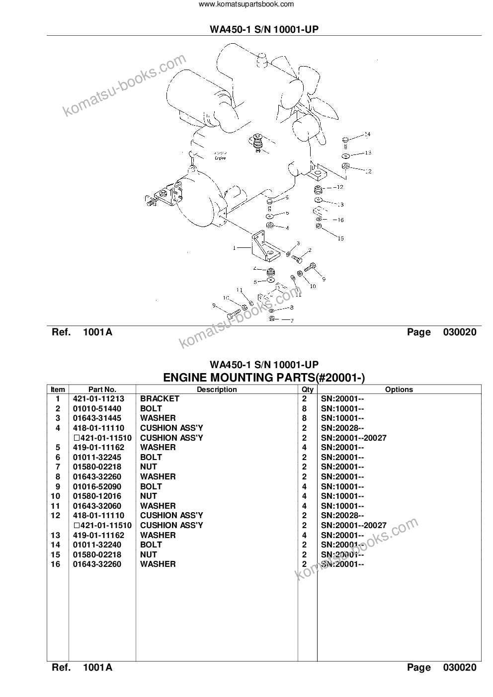 Komatsu wa450-1 s/n 10001-up Parts catalog cover Page 4