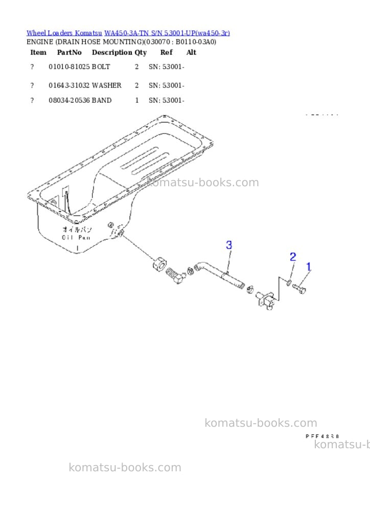 Komatsu wa450-3a-tn s/n 53001-up Parts catalog cover Page 6