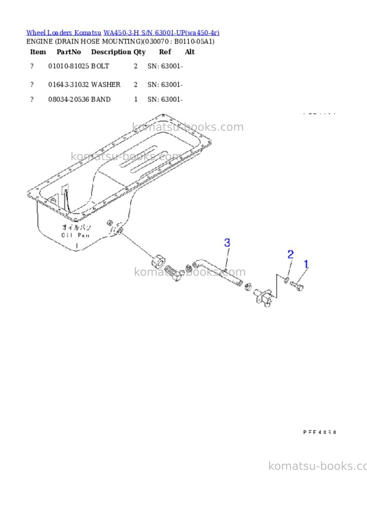 Komatsu wa450-3-h s/n 63001-up Parts catalog cover Page 6