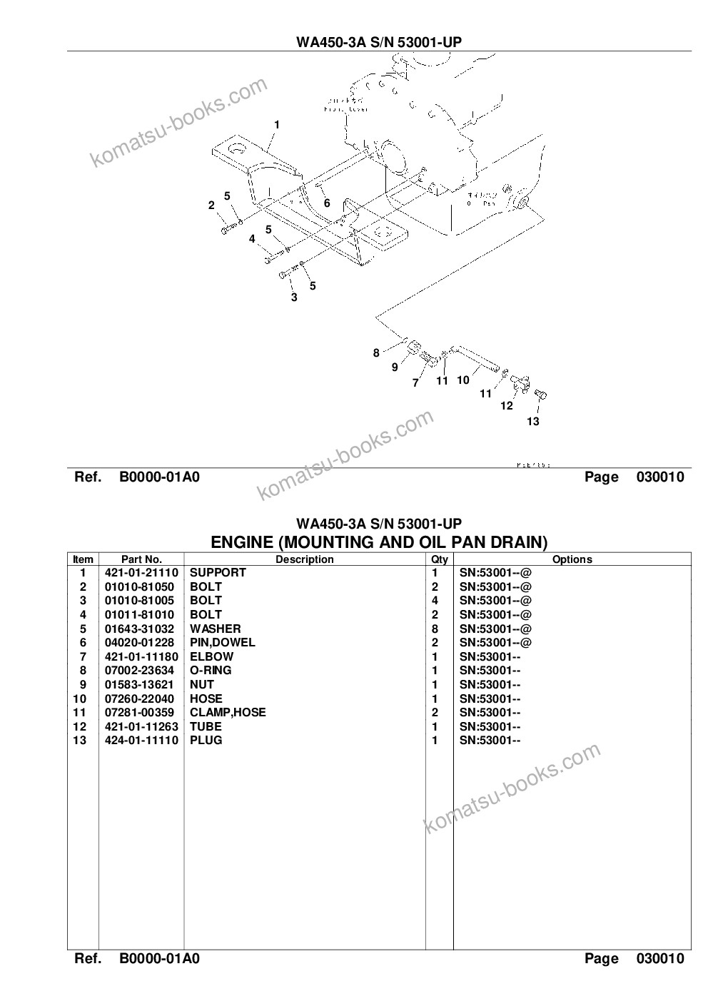 Komatsu wa450-3a s/n 53001-up Parts catalog cover Page 3