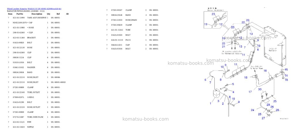 Komatsu wa450-3-x s/n 60001-62999 Parts catalog cover Page 5