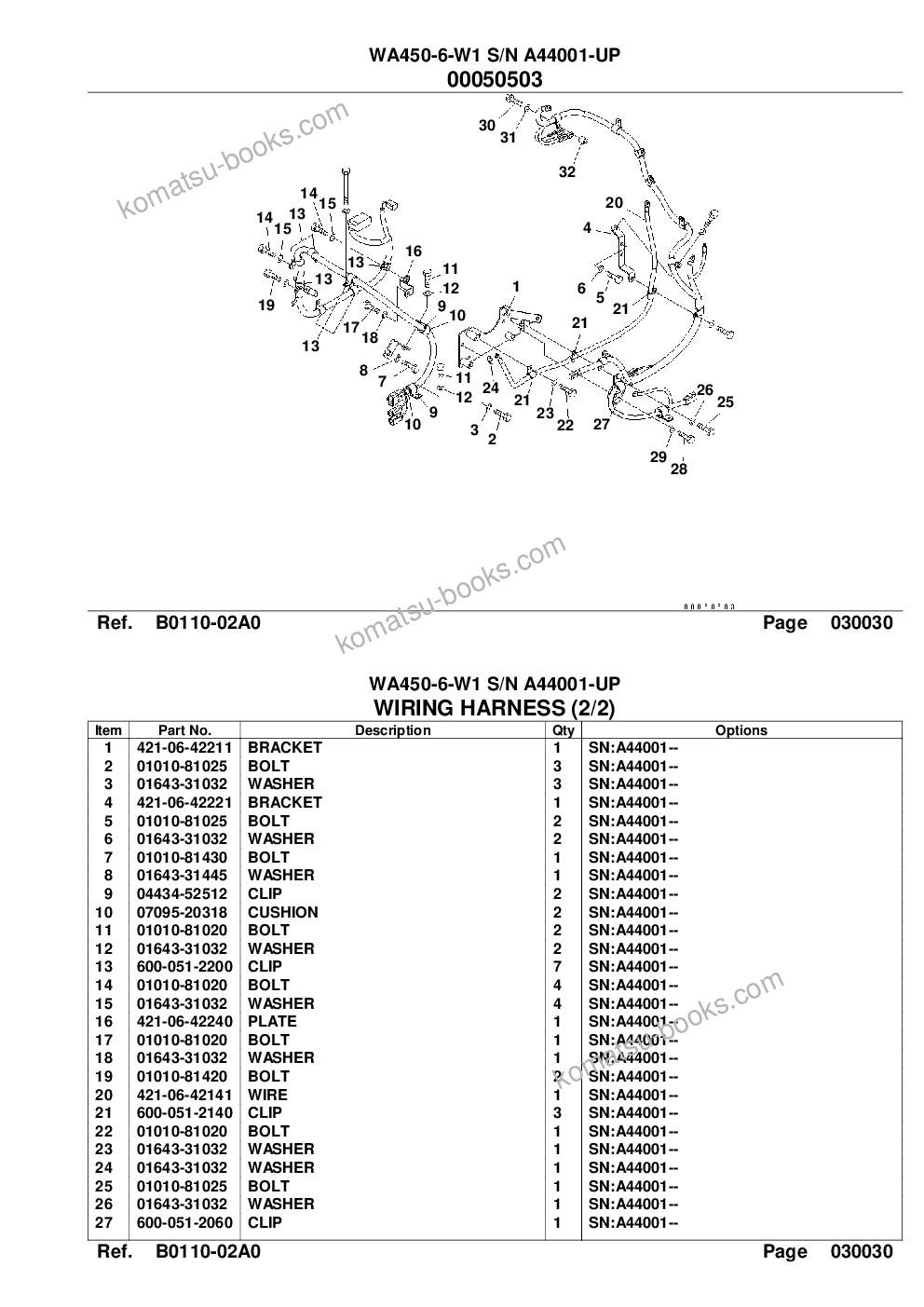 Komatsu wa450-6-w1 s/n a44001-up Parts catalog cover Page 5