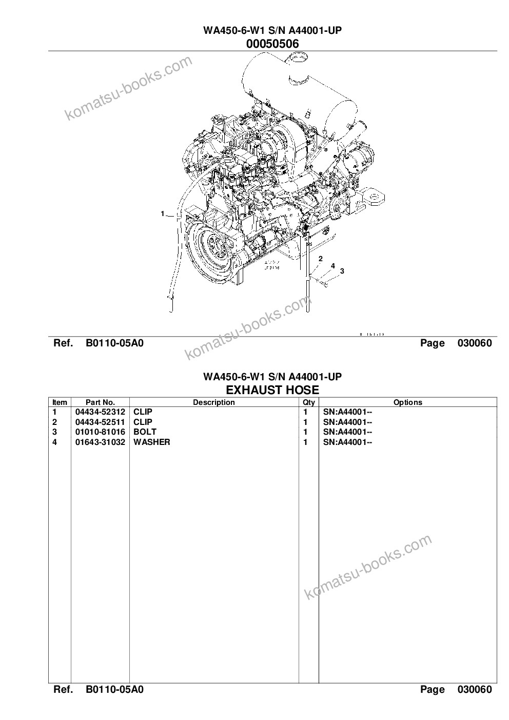 Komatsu wa450-6-w1 s/n a44001-up Parts catalog cover Page 9
