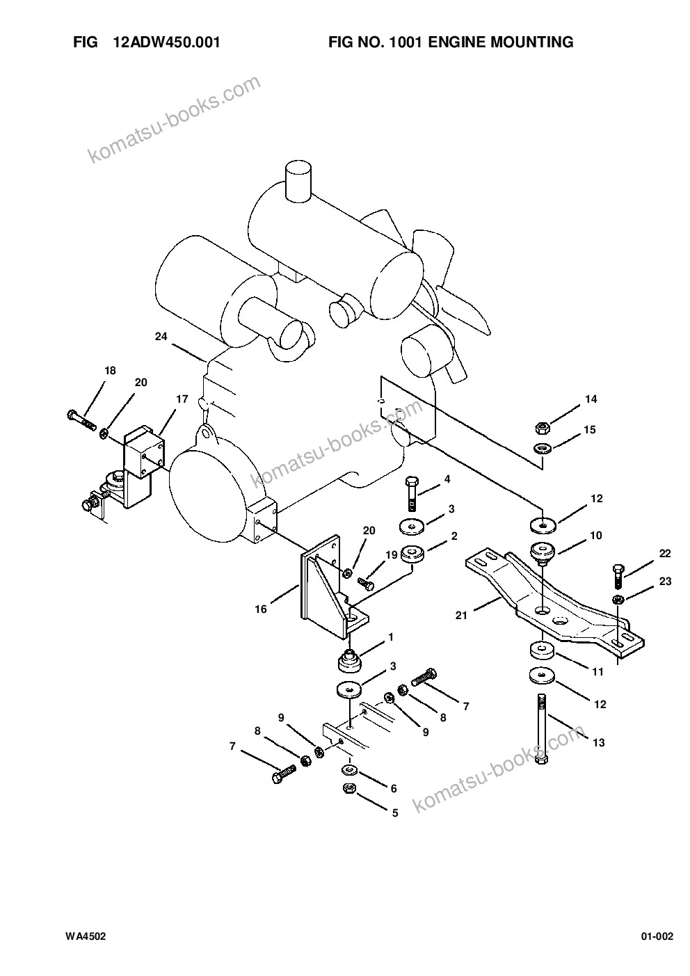 Komatsu wa450-2 s/n a25001-up Parts catalog cover Page 4 Komatsu wa450-2 s/n a25001-up Parts catalog cover Page 4