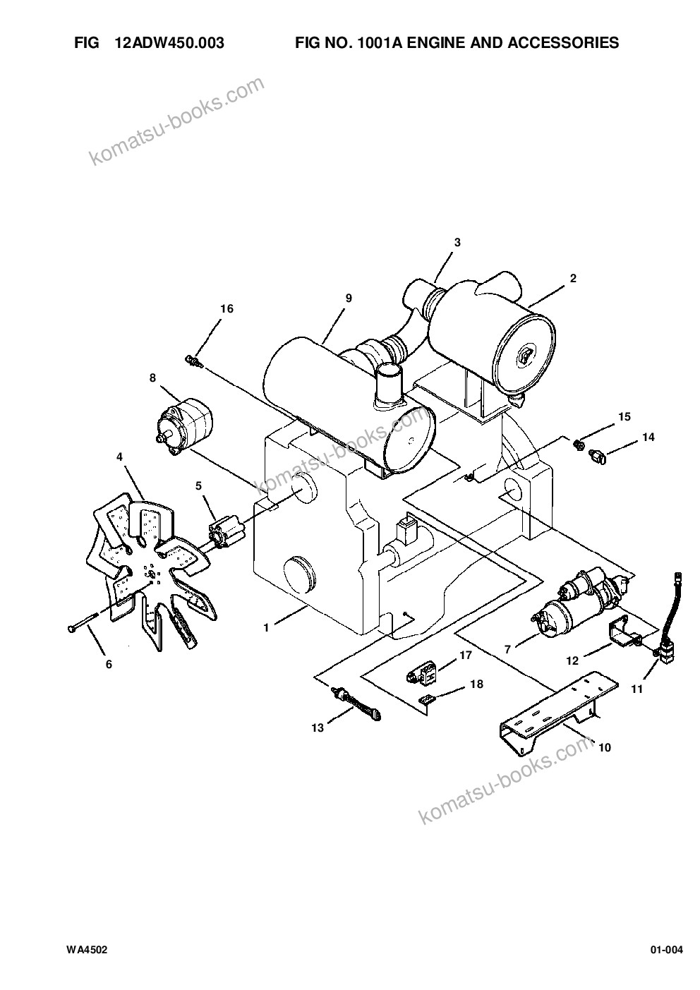 Komatsu wa450-2 s/n a25001-up Parts catalog cover Page 6 Komatsu wa450-2 s/n a25001-up Parts catalog cover Page 6
