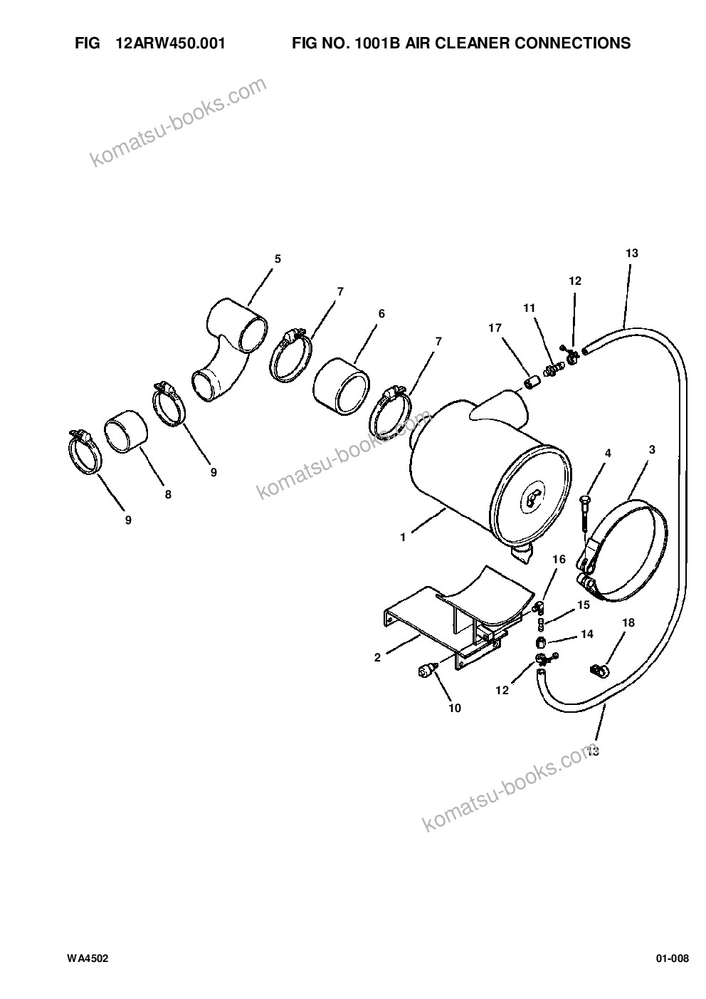 Komatsu wa450-2 s/n a25001-up Parts catalog cover Page 8 Komatsu wa450-2 s/n a25001-up Parts catalog cover Page 8