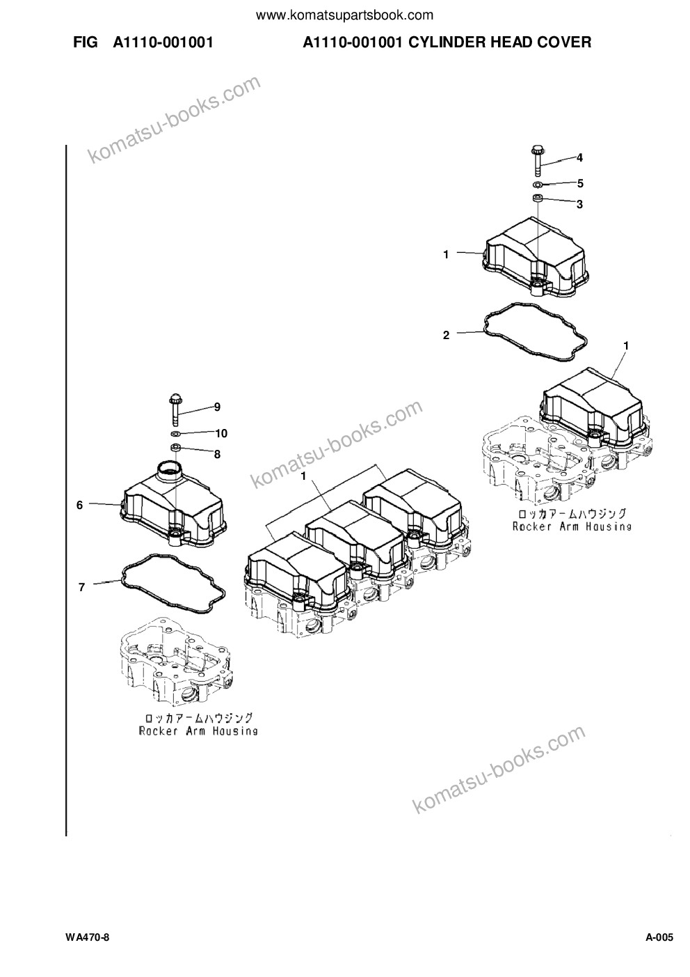 Komatsu wa470-8 s/n a49001 - up Parts catalog cover Page 6