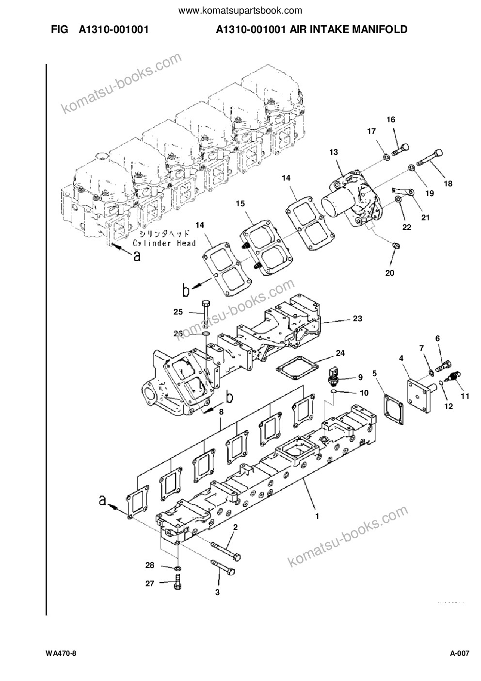 Komatsu wa470-8 s/n a49001 - up Parts catalog cover Page 8