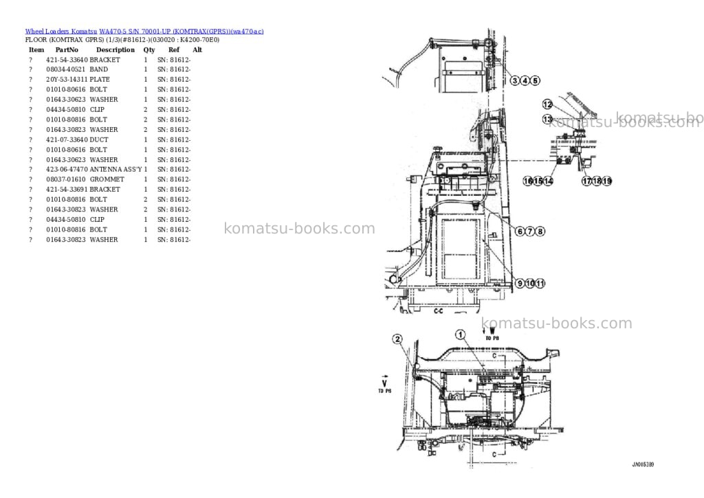 Komatsu WA470-5 S/N 70001-UP (KOMTRAX(GPRS)) Parts catalog cover Page 2