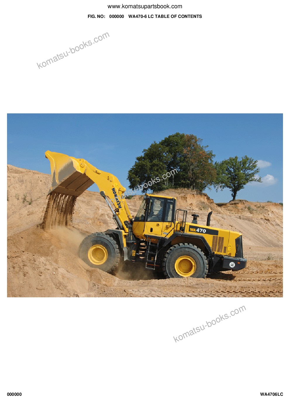 Komatsu wa470-6 lc s/n h50880 - h51999 Parts catalog cover