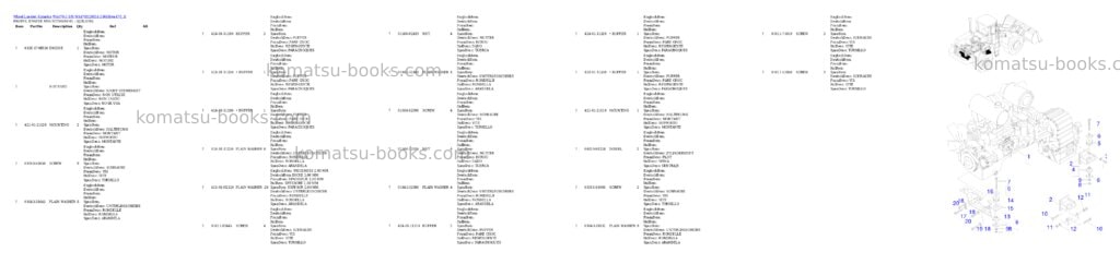 Komatsu wa470-3 s/n wa470h20051-20668 Parts catalog cover Page 2