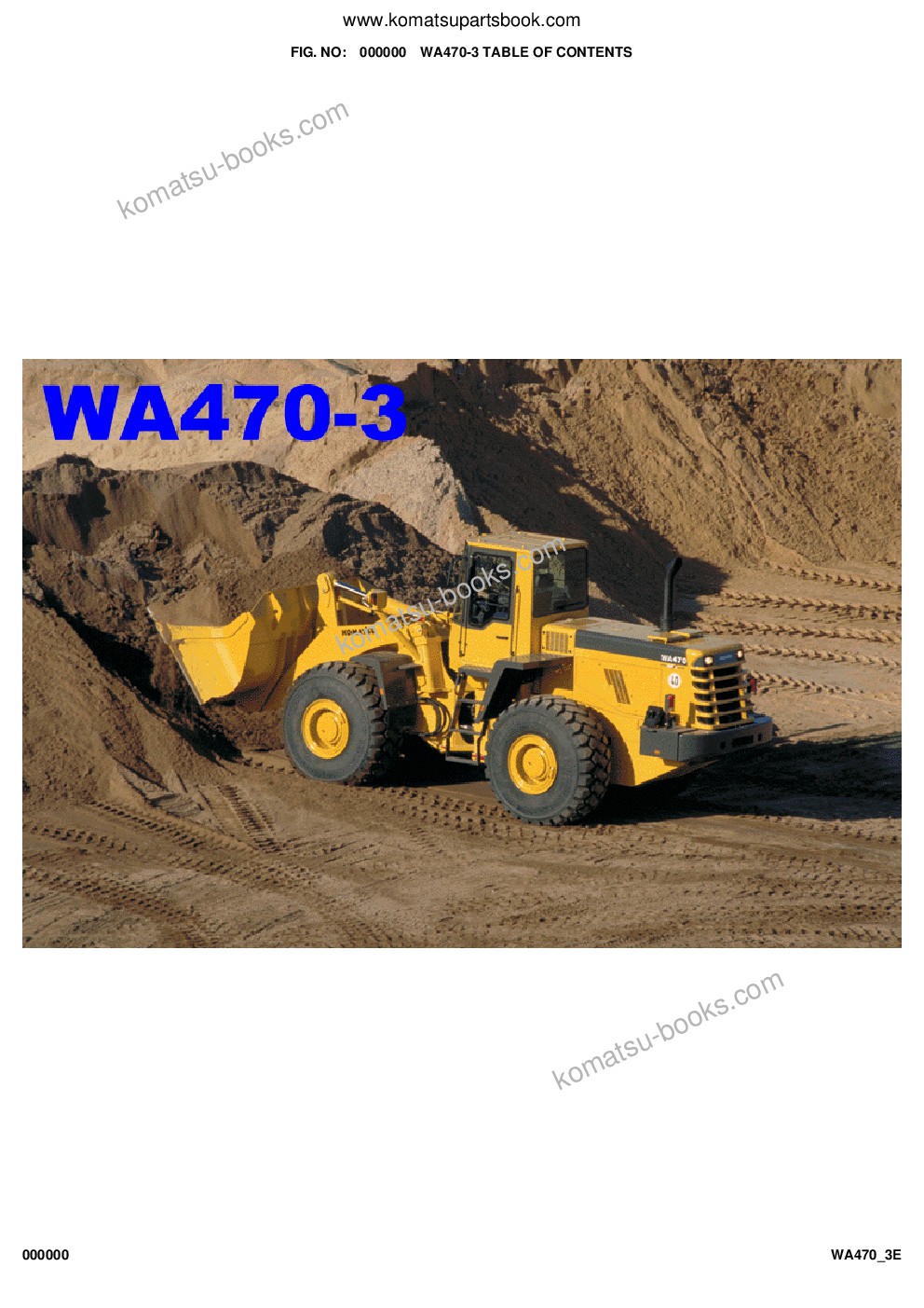 Komatsu WA470-3 active S/N WA470H20942 - Up Parts catalog cover
