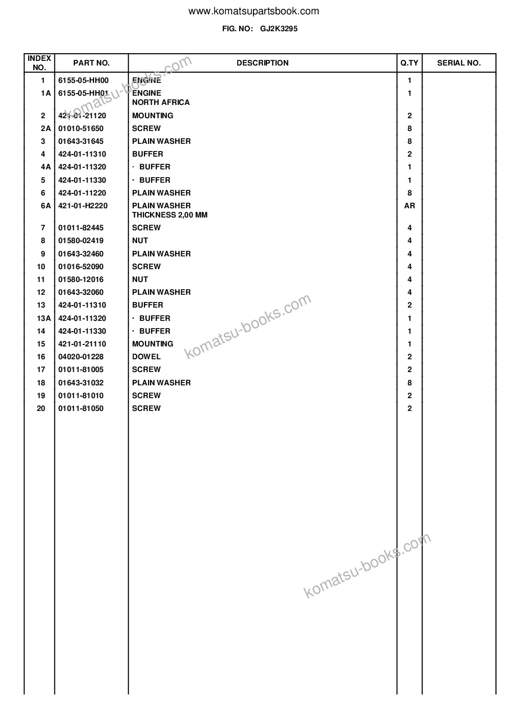 Komatsu WA470-3 active S/N WA470H20942 - Up Parts catalog cover Page 7