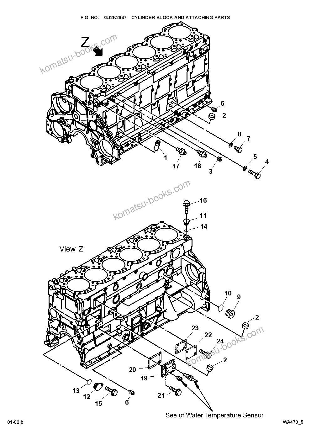 Komatsu wa470-5 s/n wa470-5h50051 - up Parts catalog cover Page 10