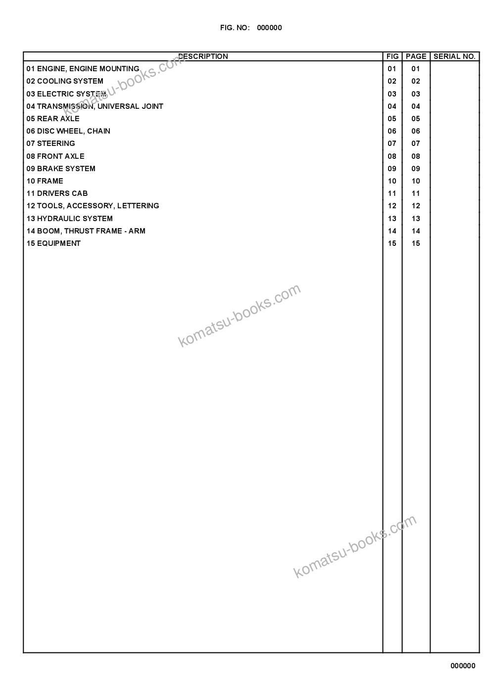 Komatsu wa470-5 s/n wa470-5h50051 - up Parts catalog cover Page 2
