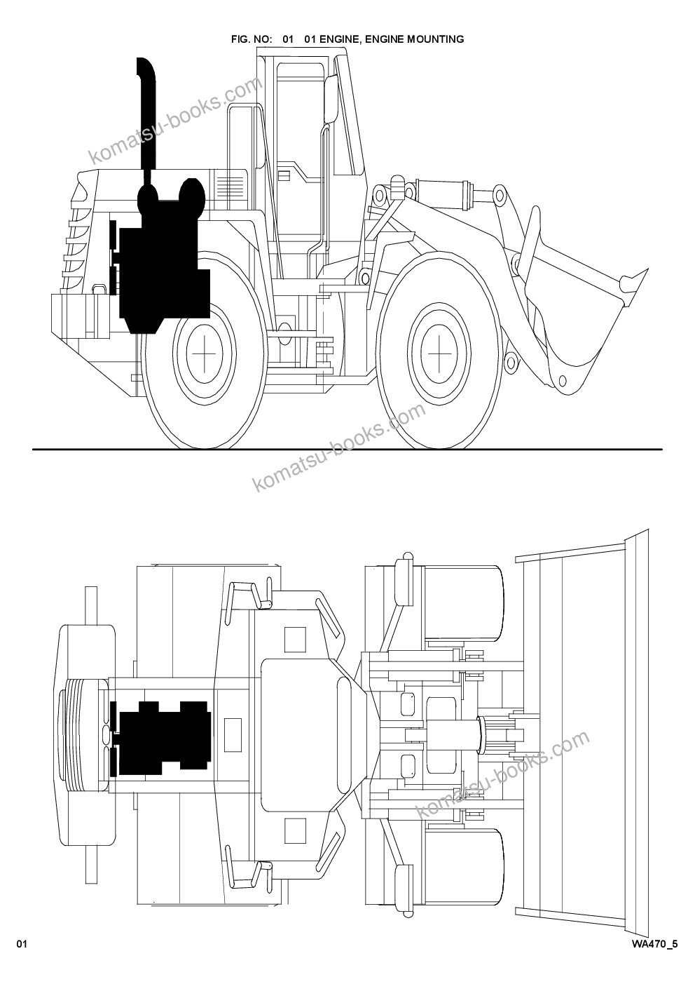Komatsu wa470-5 s/n wa470-5h50051 - up Parts catalog cover Page 3