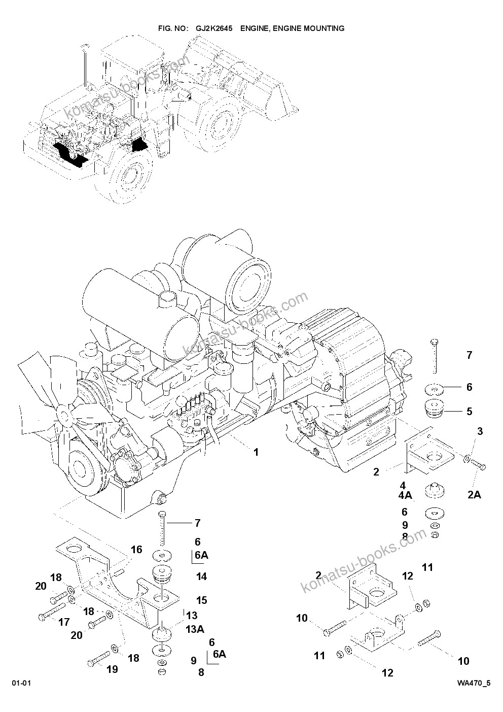 Komatsu wa470-5 s/n wa470-5h50051 - up Parts catalog cover Page 6