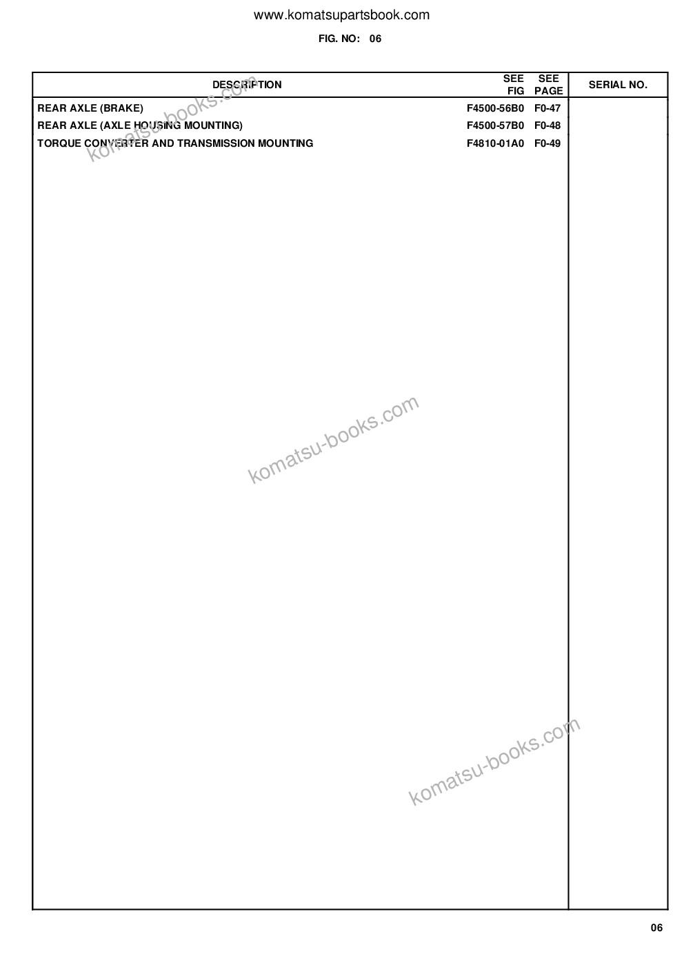 Komatsu wa470-6 s/n h50051 - h50879 / h52001 - up Parts catalog cover Page 10 Komatsu wa470-6 s/n h50051 - h50879 / h52001 - up Parts catalog cover Page 10