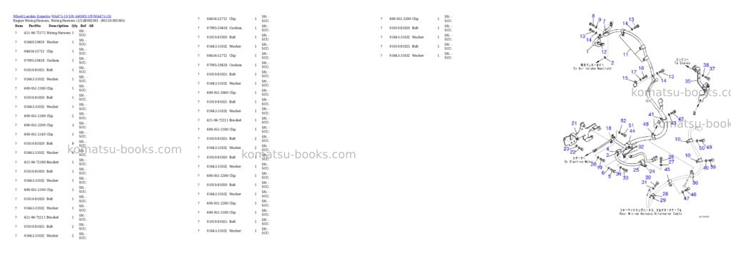 Komatsu WA475-10 S/N A40001-UP Parts catalog cover Komatsu WA475-10 S/N A40001-UP Parts catalog cover