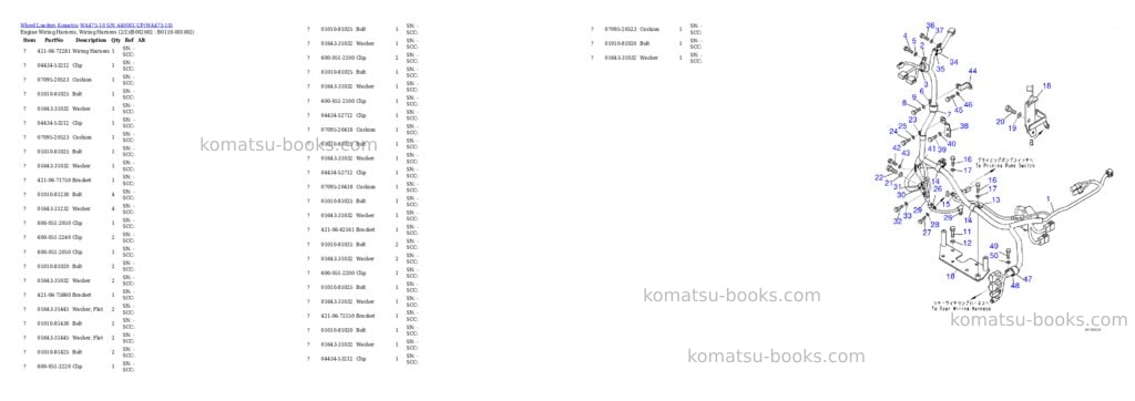 Komatsu WA475-10 S/N A40001-UP Parts catalog cover Page 2 Komatsu WA475-10 S/N A40001-UP Parts catalog cover Page 2
