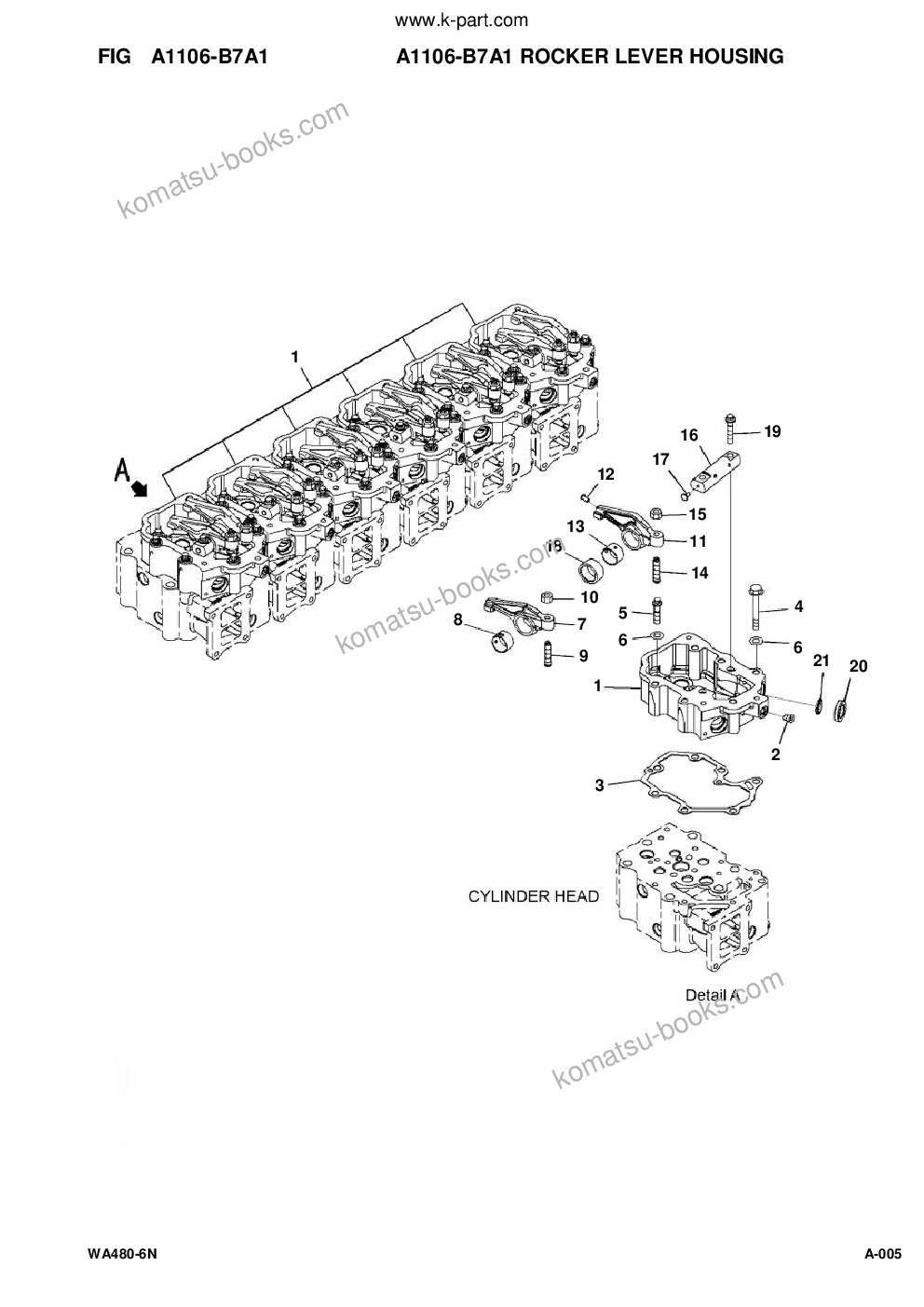 Komatsu WA480-6 S/N A48001-UP Parts catalog cover Page 5