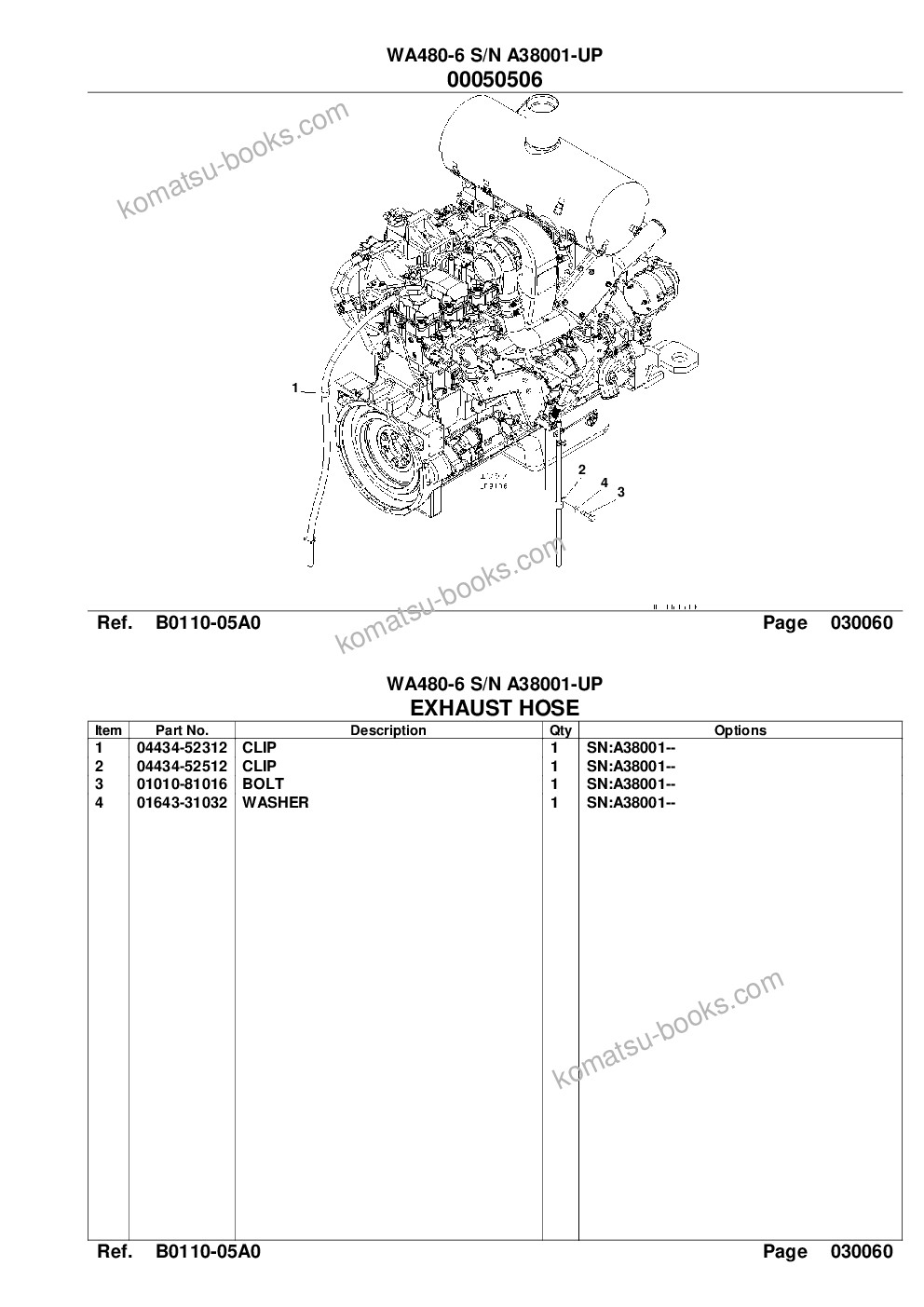 Komatsu wa480-6 s/n a38001-up Parts catalog cover Page 9