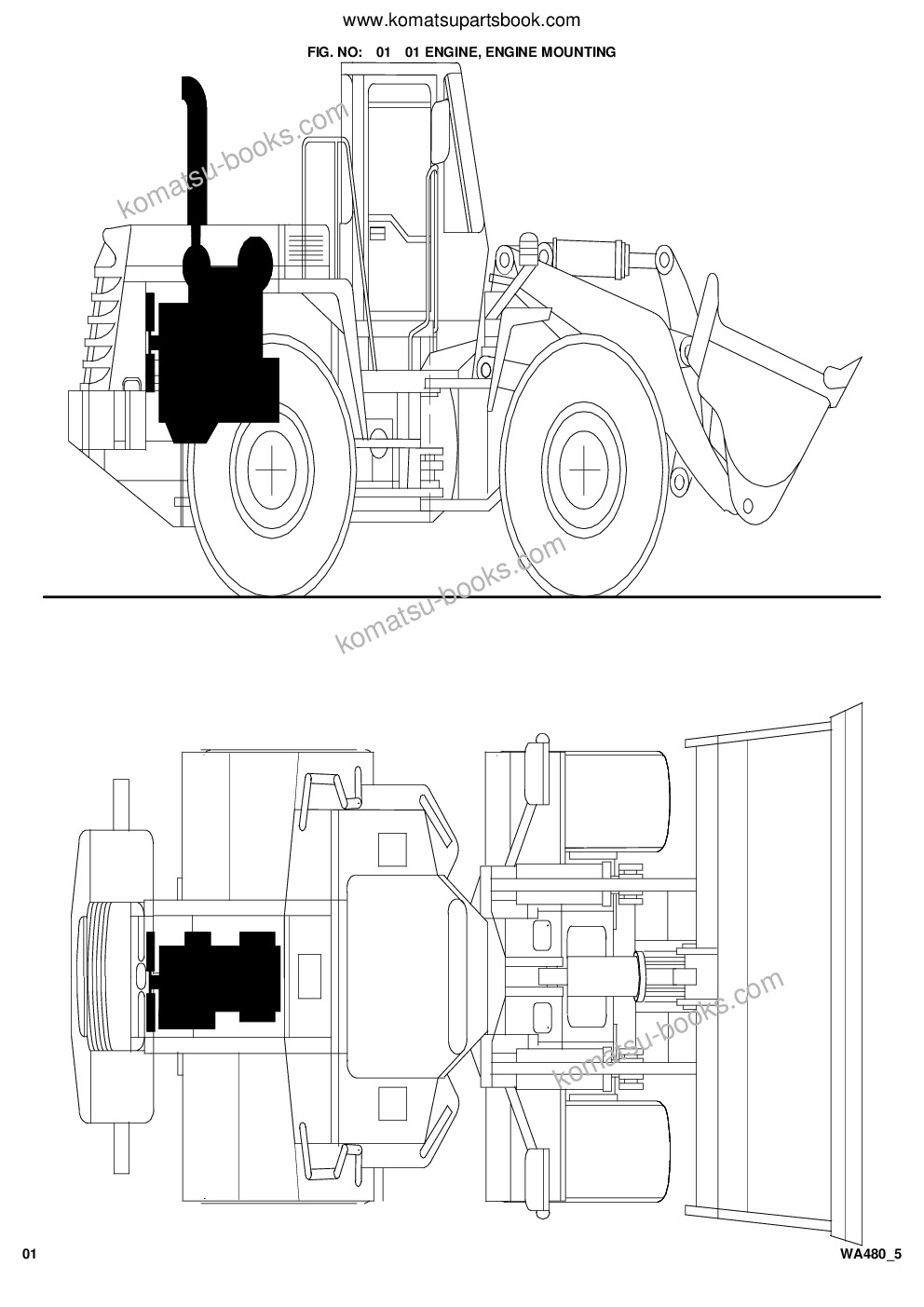 Komatsu wa480-5 s/n wa480h50051 - up Parts catalog cover Page 3