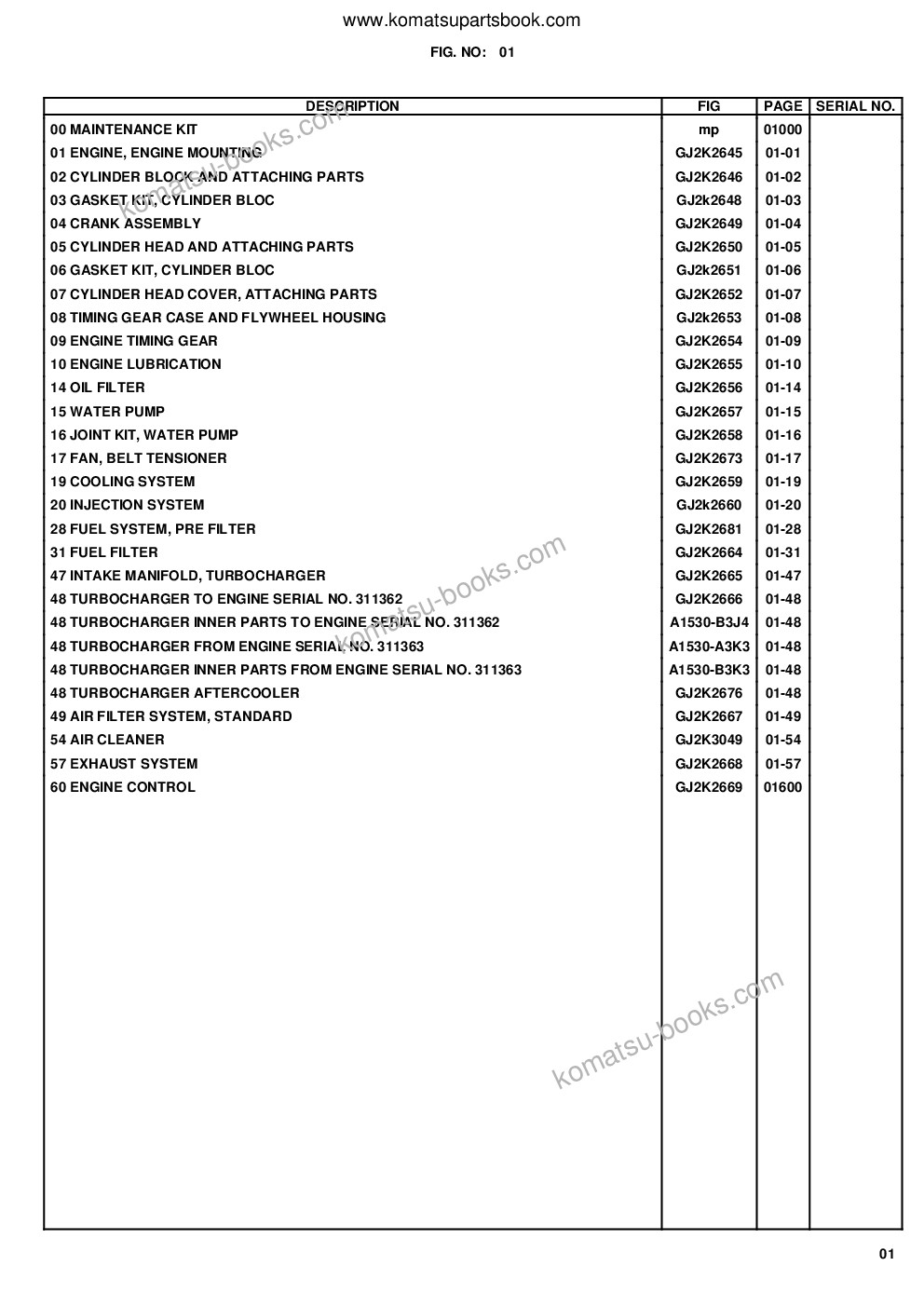 Komatsu wa480-5 s/n wa480h50051 - up Parts catalog cover Page 4