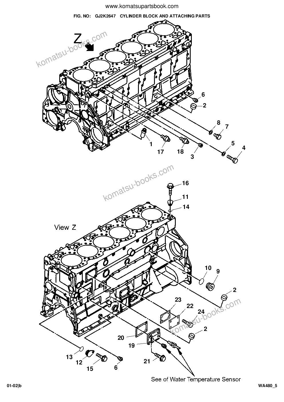 Komatsu wa480-5 s/n wa480h50051 - up Parts catalog cover Page 9