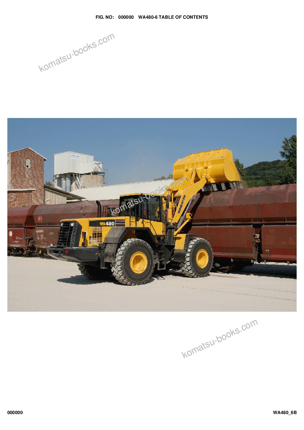 Komatsu wa480-6 s/n 90462-up for kal chassis only Parts catalog cover