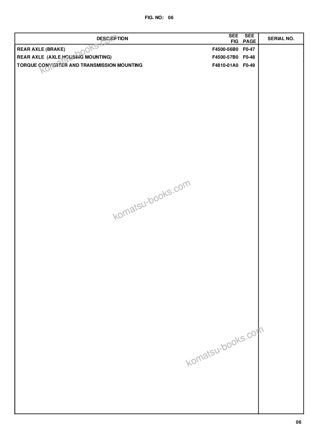 Komatsu wa480-6 s/n 90462-up for kal chassis only Parts catalog cover Page 10