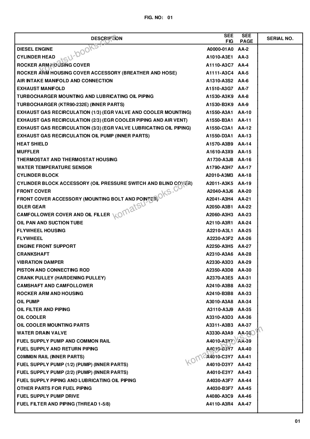 Komatsu wa480-6 s/n 90462-up for kal chassis only Parts catalog cover Page 3