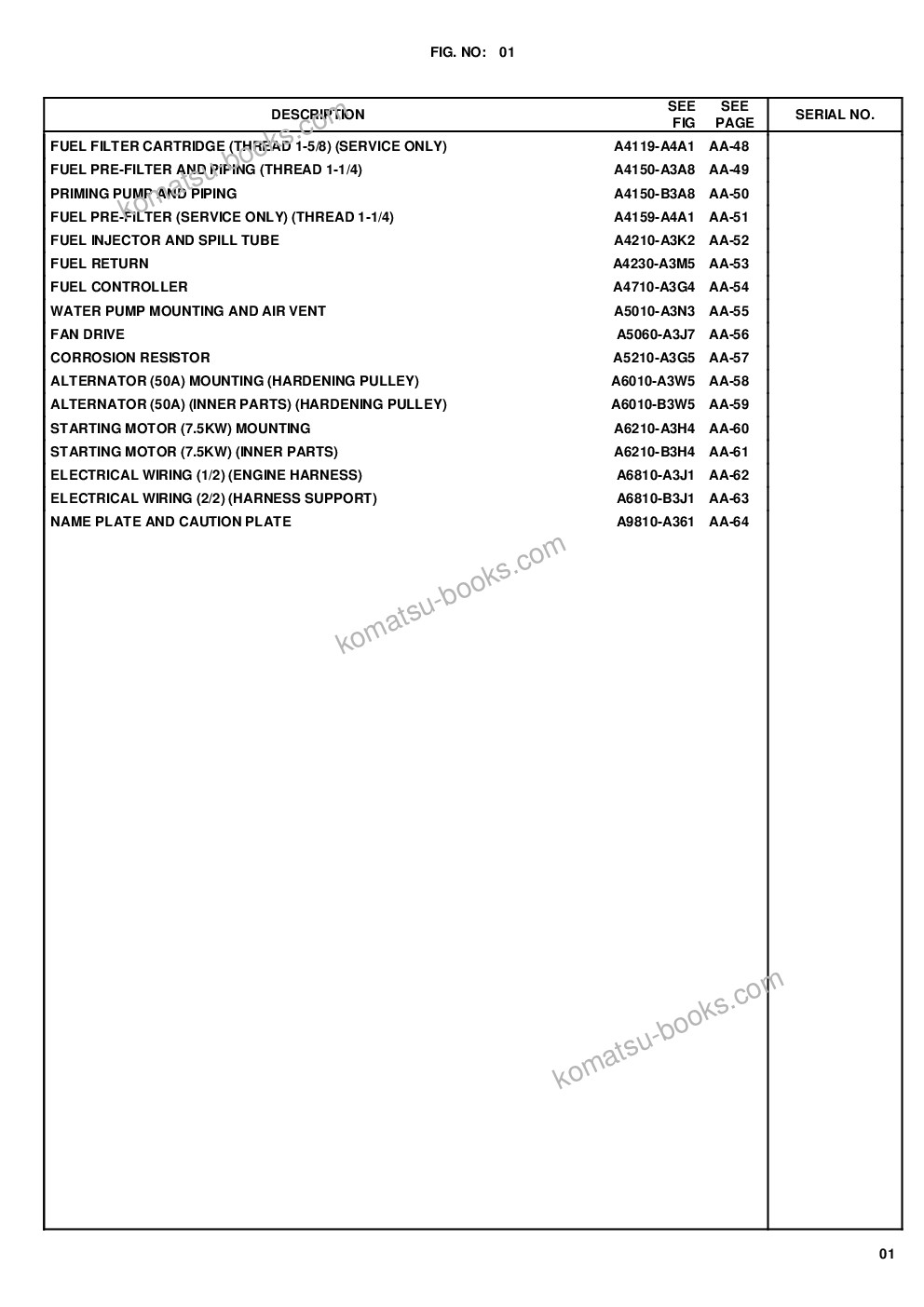 Komatsu wa480-6 s/n 90462-up for kal chassis only Parts catalog cover Page 4