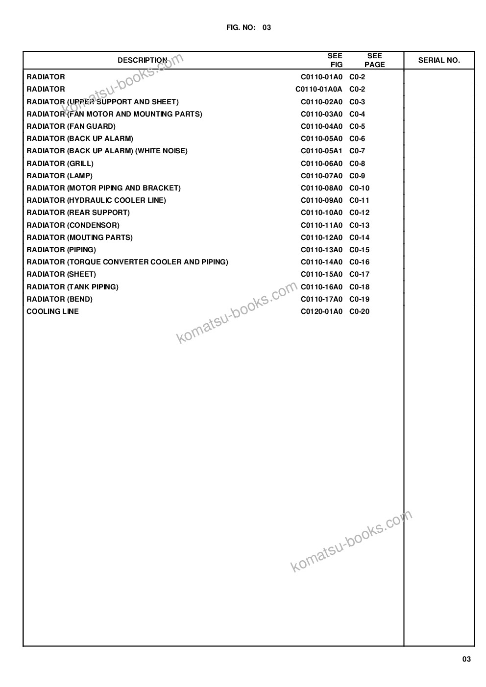 Komatsu wa480-6 s/n 90462-up for kal chassis only Parts catalog cover Page 6